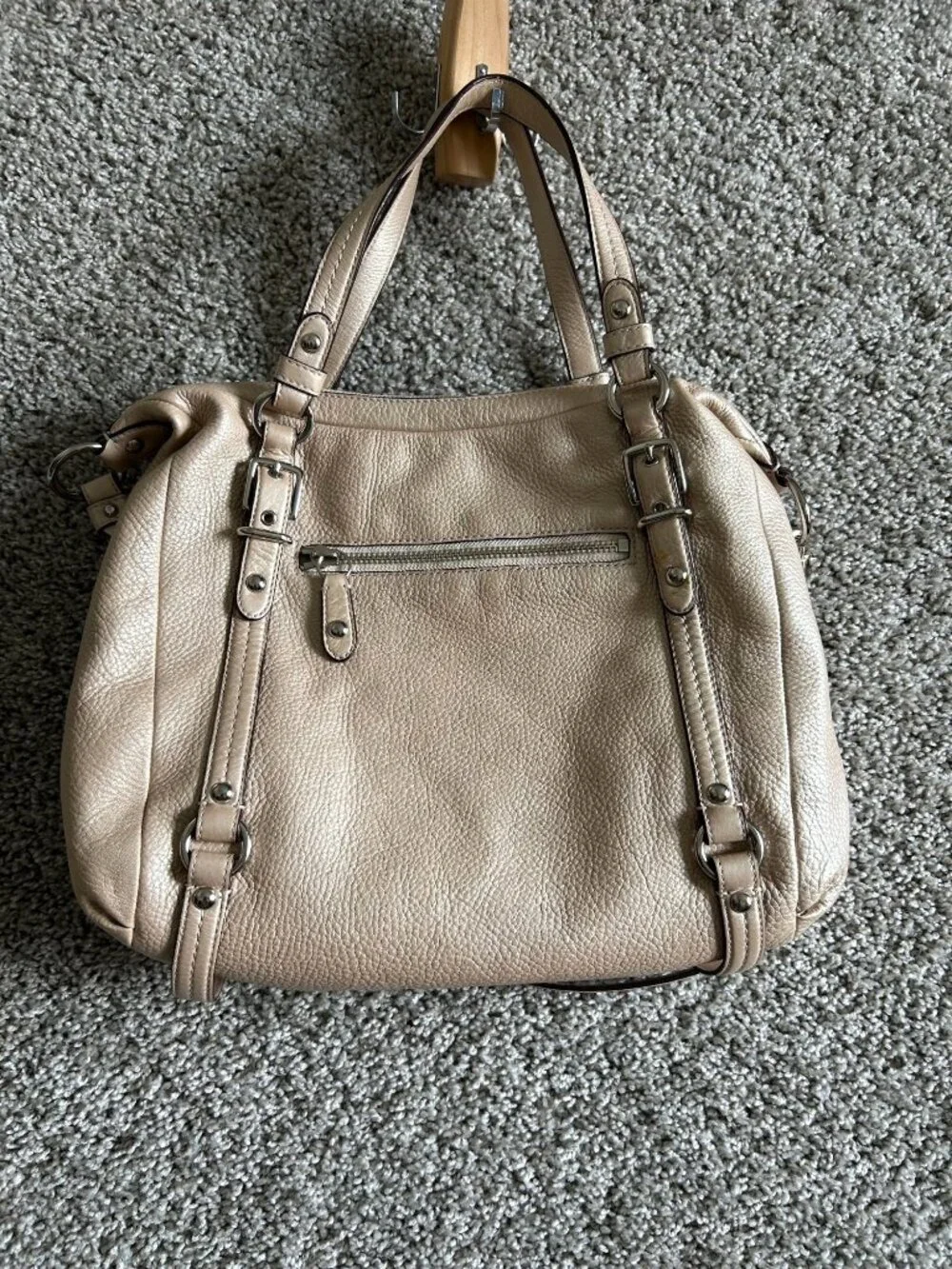 Y2K Coach Women's Pebbled Leather Satchel Handbag With Adjustable Strap